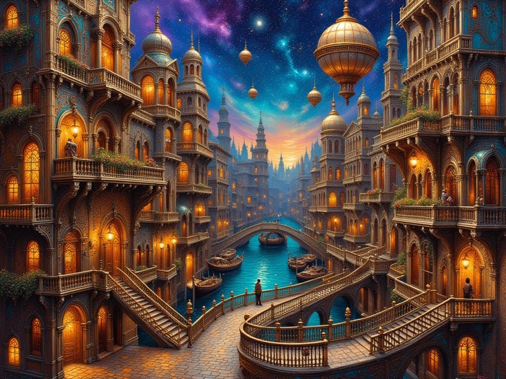 Steampunk City Pinball Machine Illustration