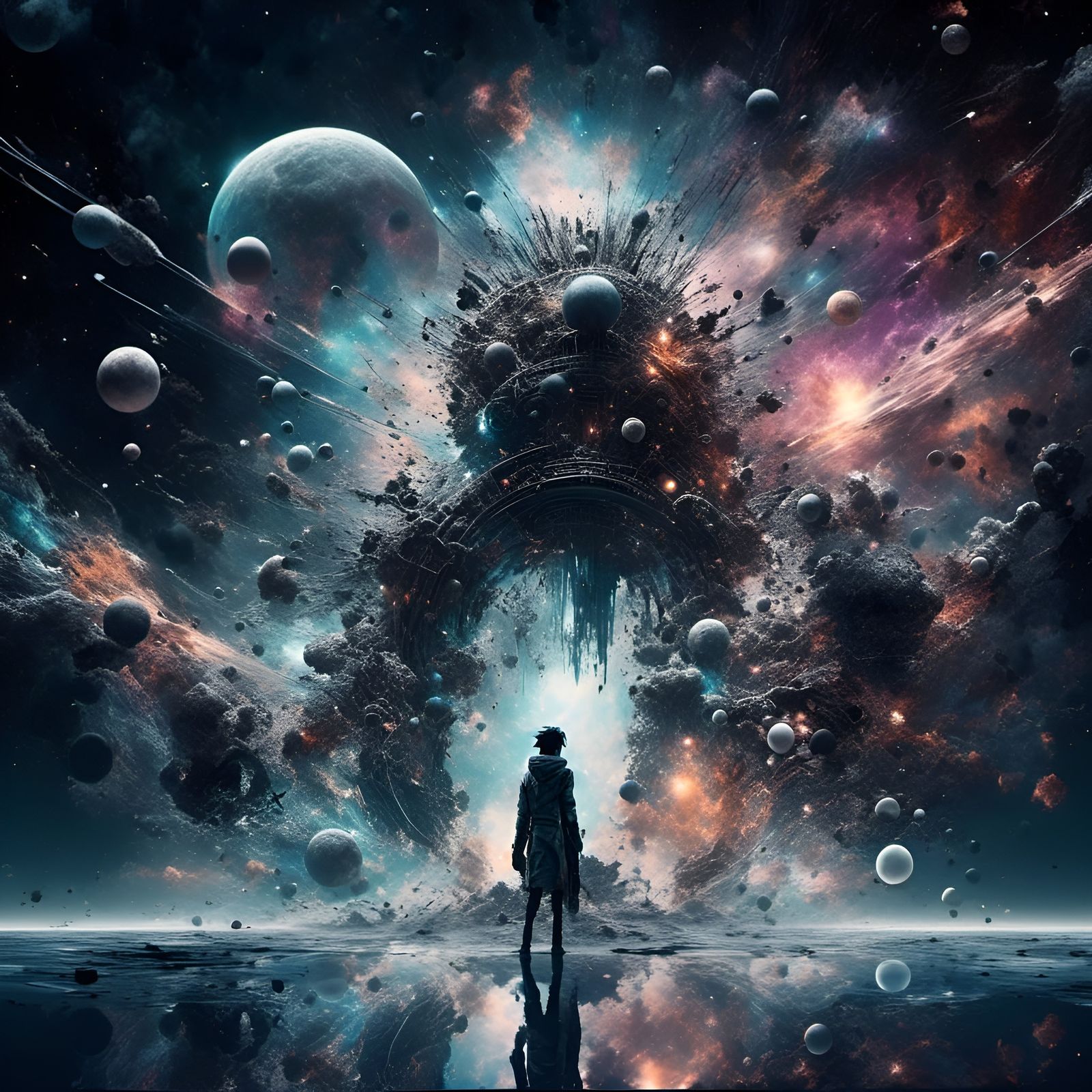 Epic Science Fiction Cover with Magic Spell