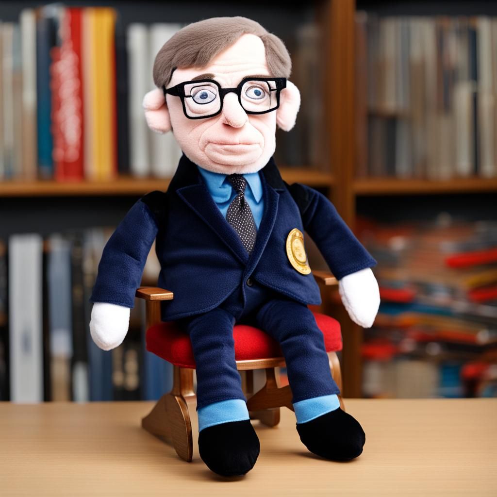 Stephen Hawking Plush Doll: AI Generated Image