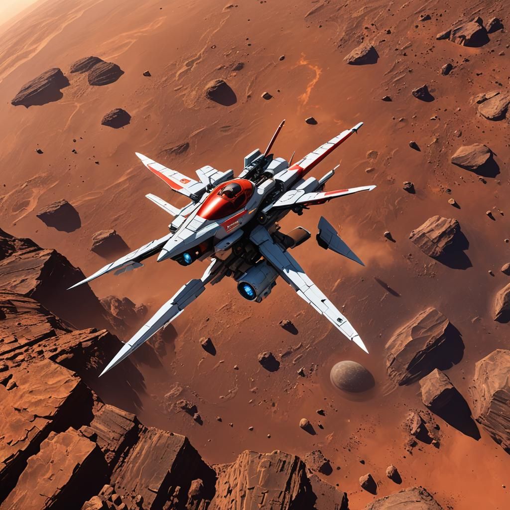 Ares Flies Above Mars: Anime Style Company Logo