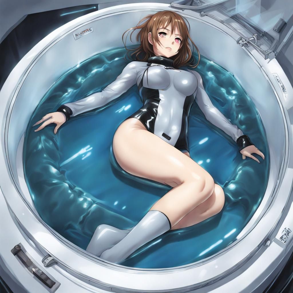 Anime Style Woman in Vacbed
