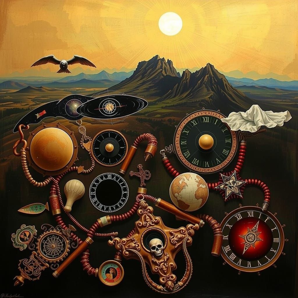 AI Image of Cosmological and Anthropological Concepts