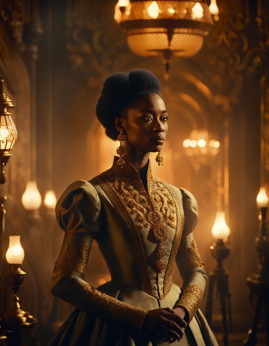 Confident Mel Medarda in Luxurious, Smoke-Filled Ambiance