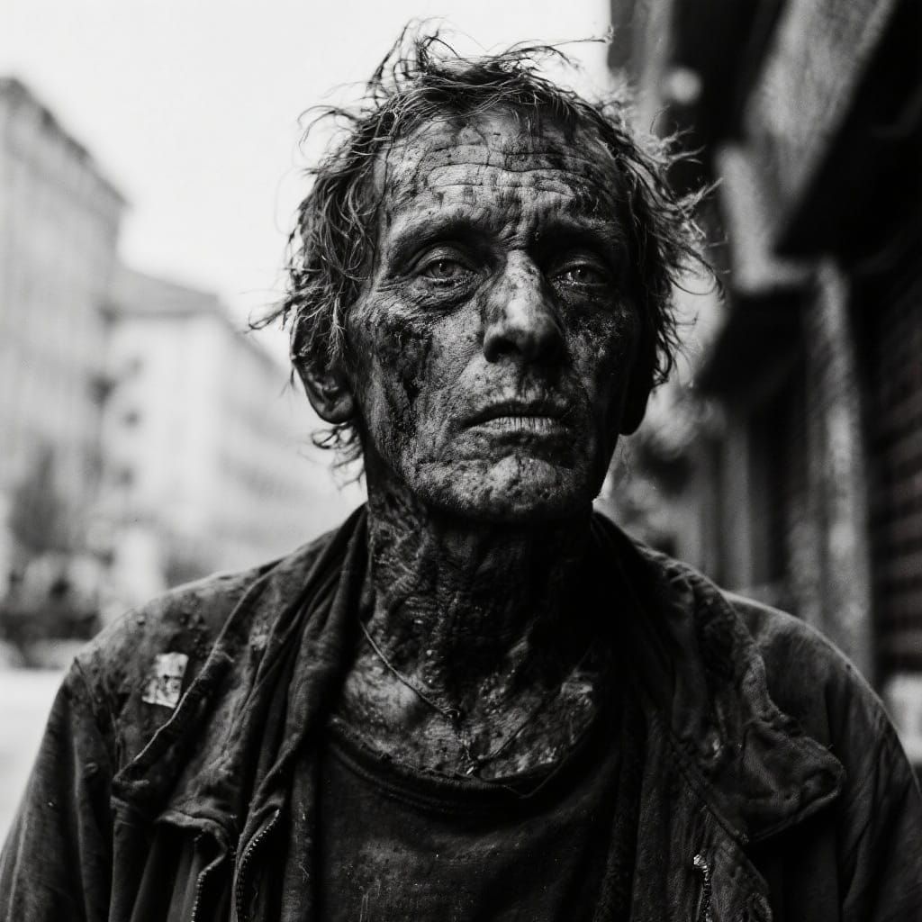 Grimdark Cityscape Photographed in Moody Style