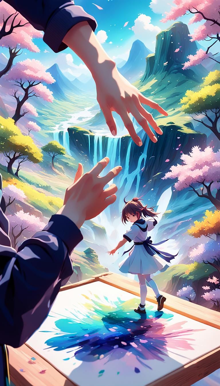 Anime Artist Brings Painting to Life in 3D