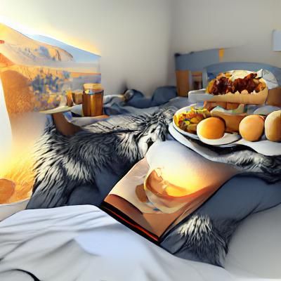 Breakfast with Wolves in Comic Art Style