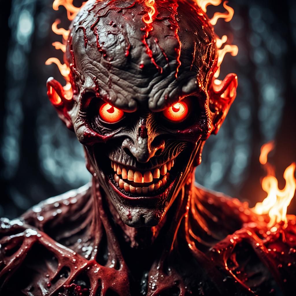 Tormented Maniac in Hellish Dark Fantasy