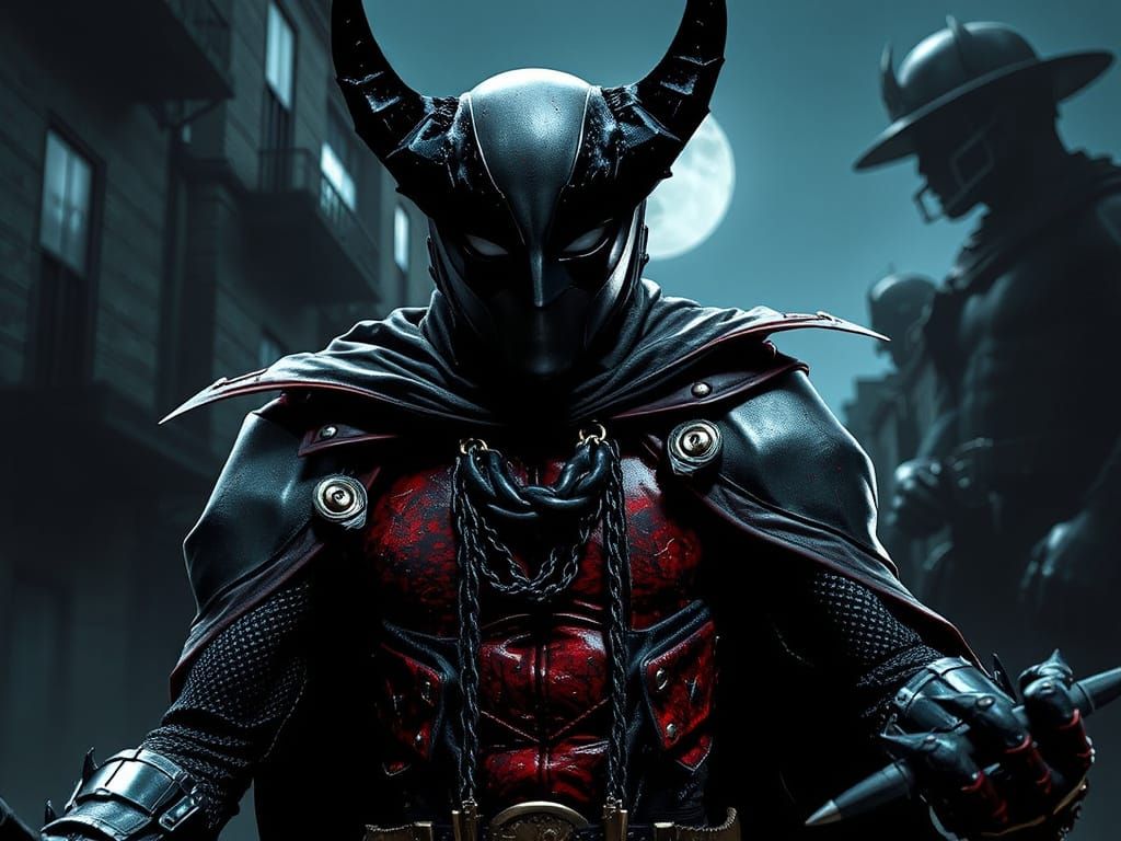 Sinister Spawn in Hyperrealistic Comic Book Art