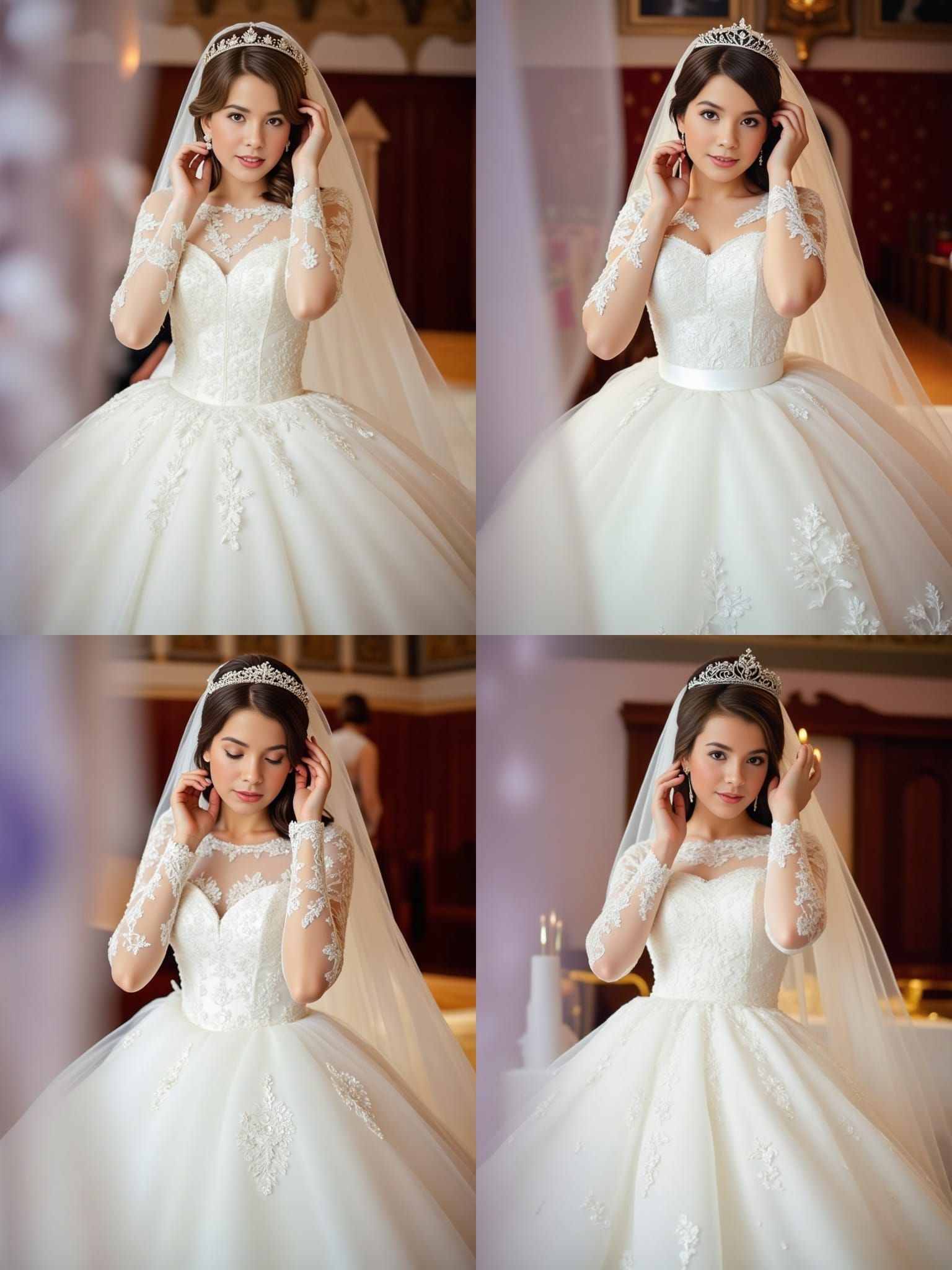 Romantic Baroque Bride in Majestic Church