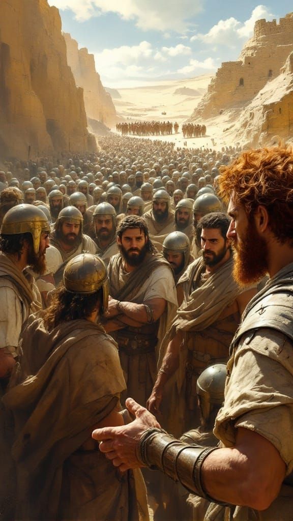 Ancient Warriors at Masada, Confronting the Philistine Army ...