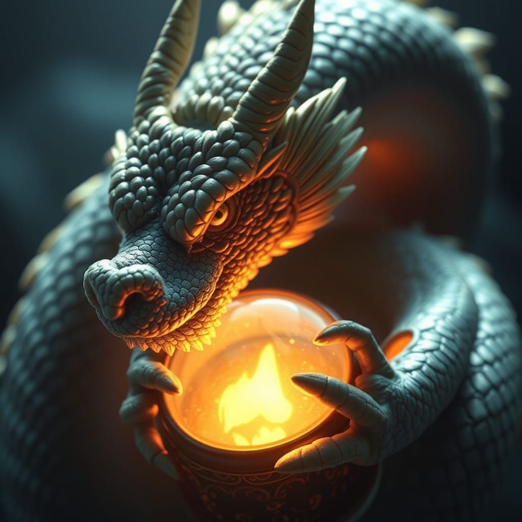 Dragon Wrapped Around Magical Artifact: Anime Key Visual