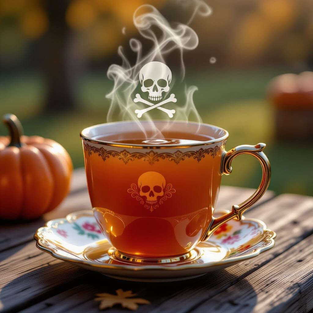 Elegant Apple Cider Cup with Poisonous Steam