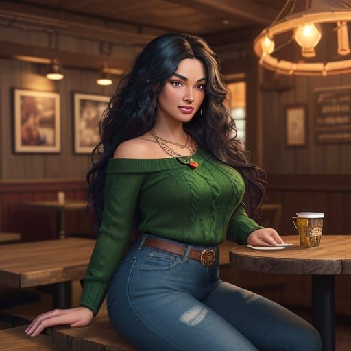 Warm Scottish Pub Scene in Vibrant Colors