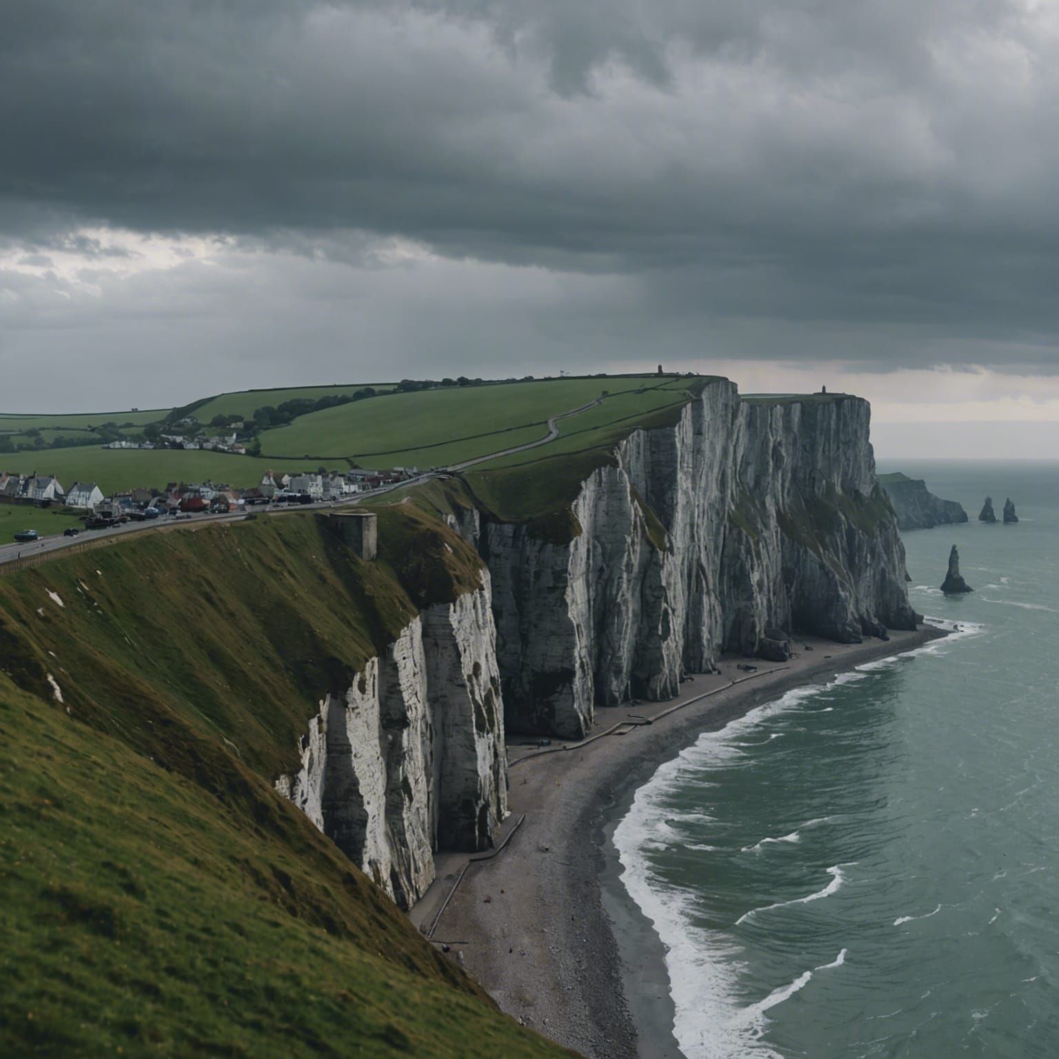 Rainy Day on the White Cliffs of Dover