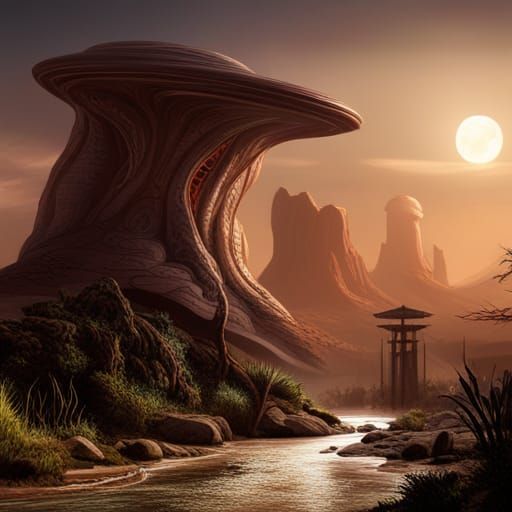 Alien in Texas: Detailed Matte Painting