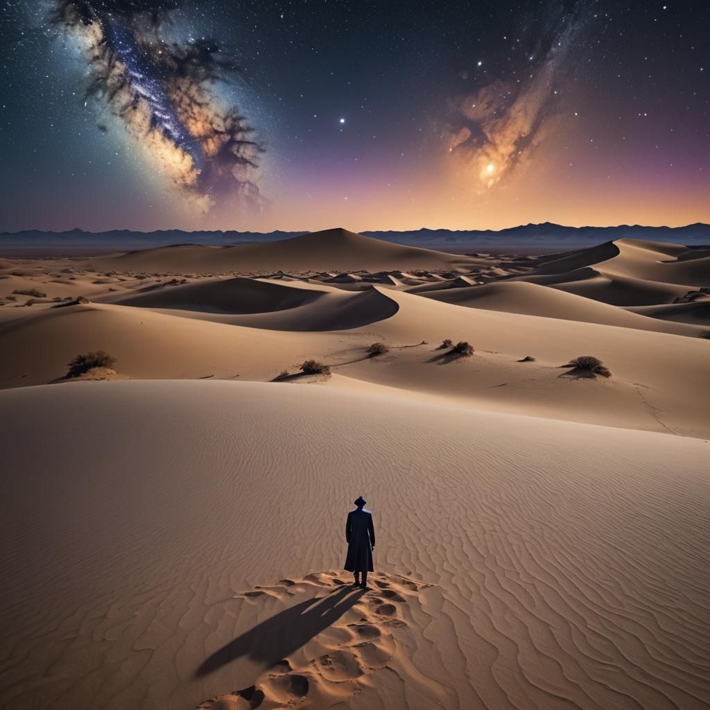 Surreal Desert Landscape in Dreamlike Style