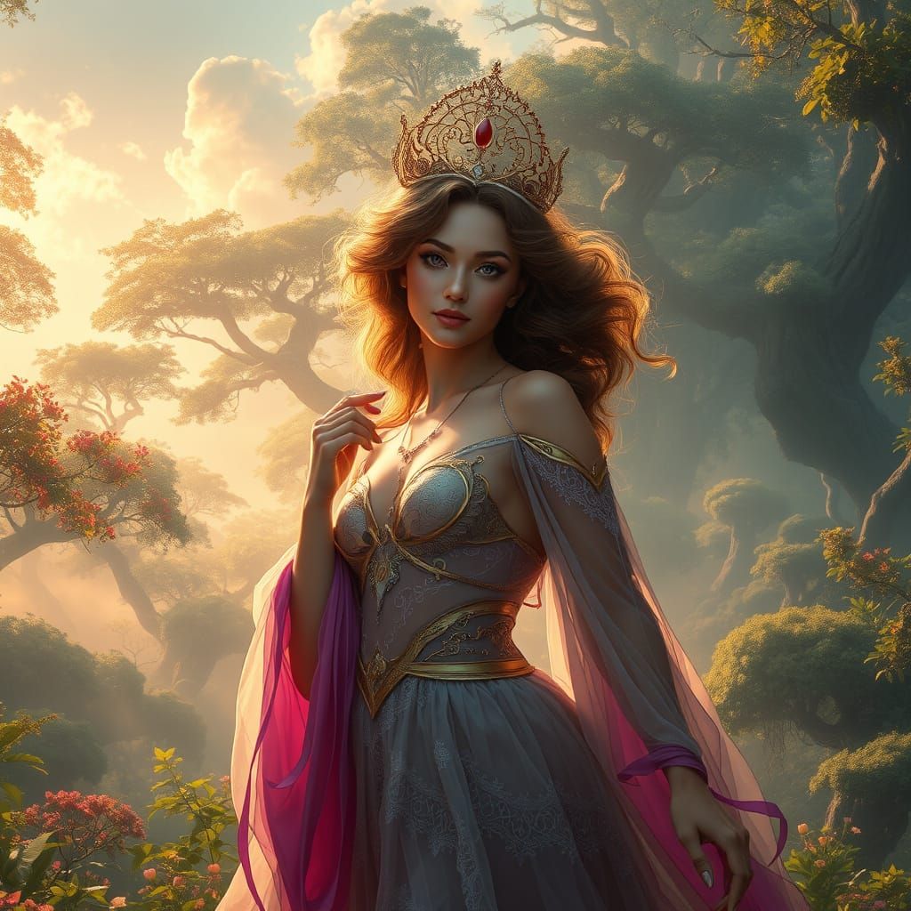 Ethereal Queen in Dreamlike Realm