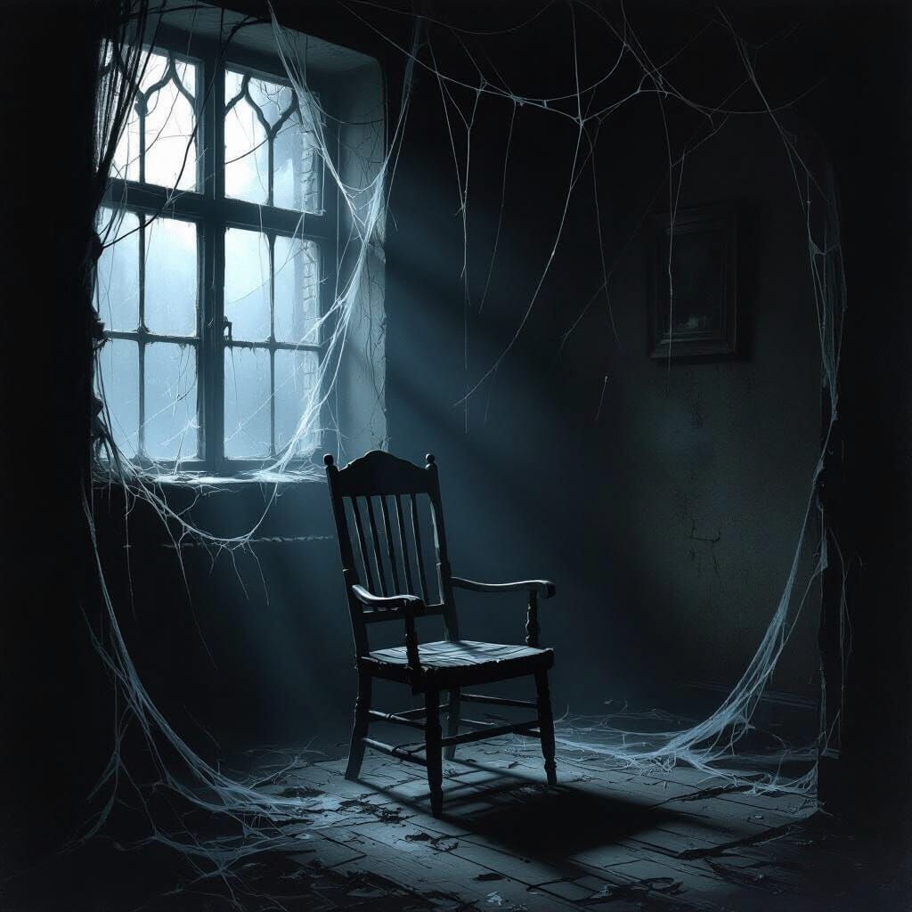 Haunting Gothic Room with Ominous Chair