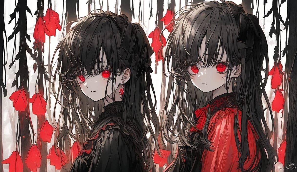 Gothic Fantasy Goddess in Dark Forest