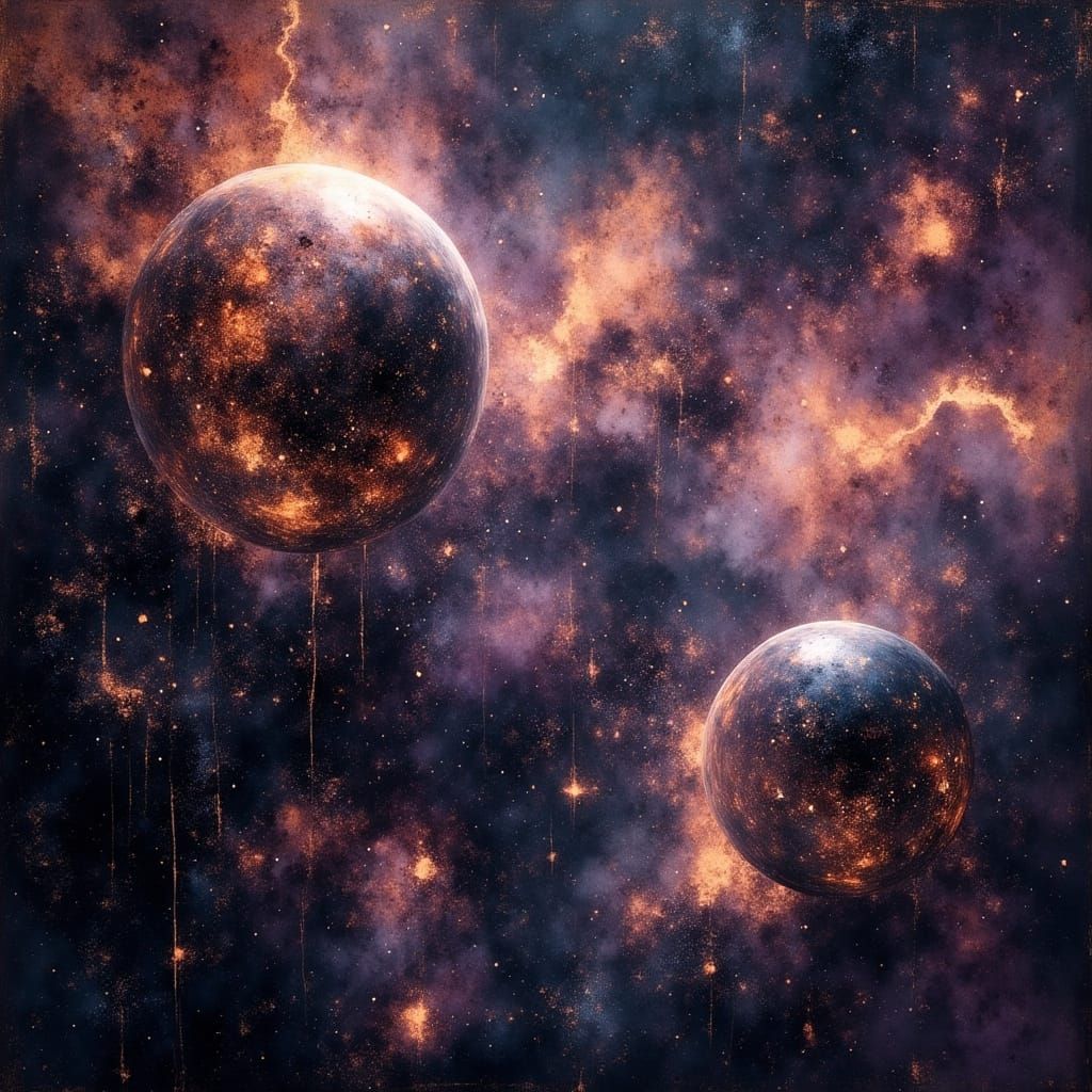 Mystical Nebula with Alien Fetuses in 3D Cinematic Style