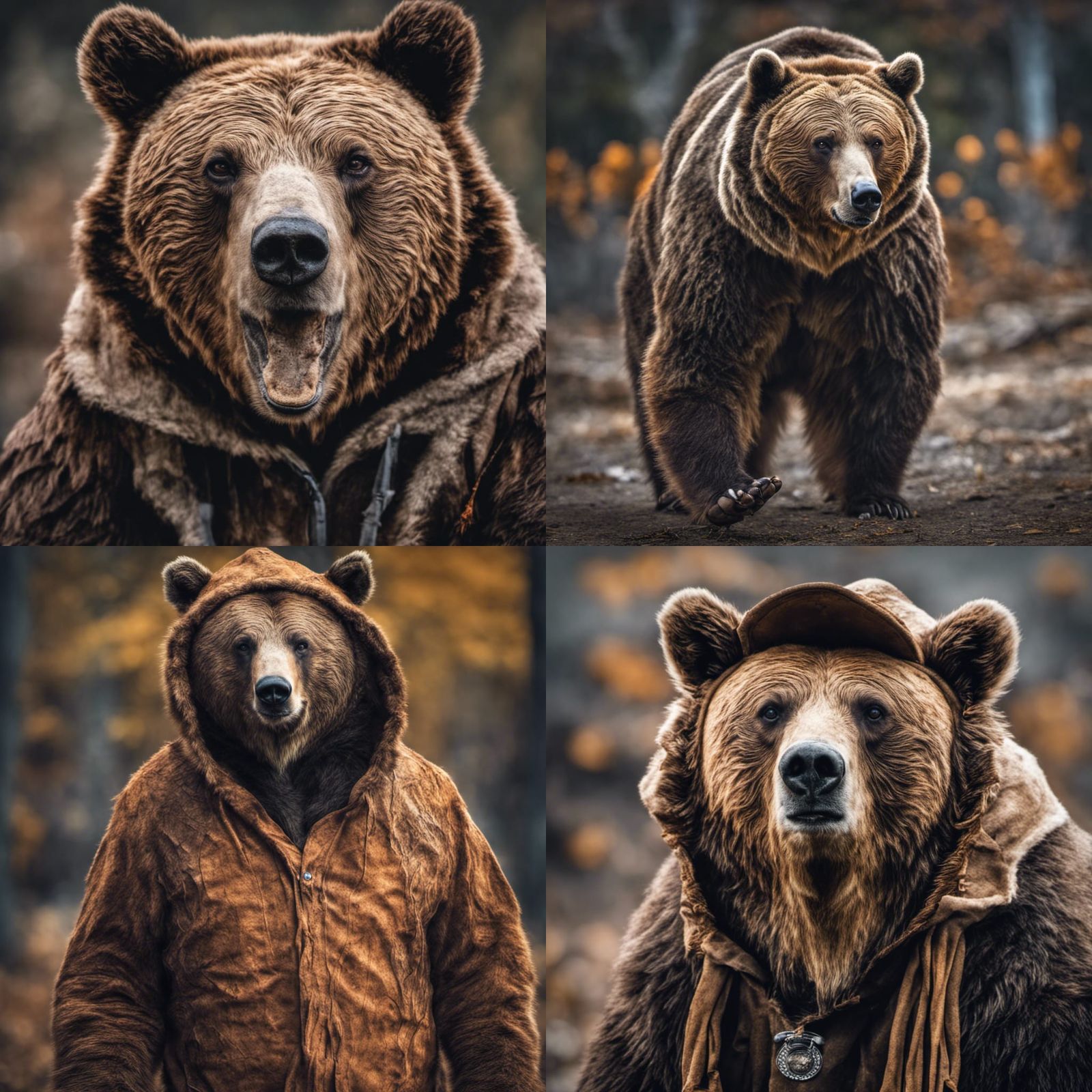 Grizzly Bear in Halloween Costume