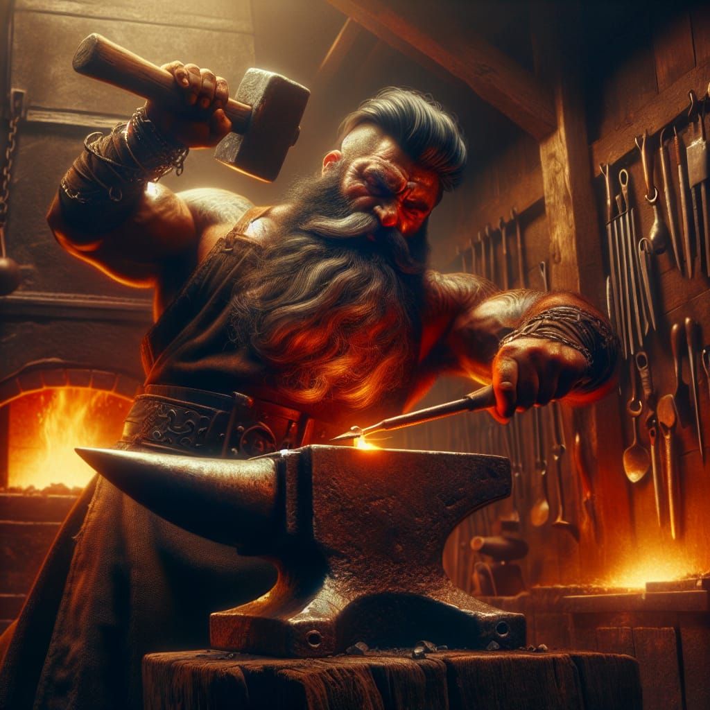 Dwarven blacksmith