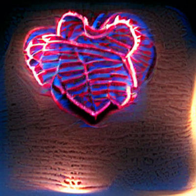 Stylized Glowing Heart Design