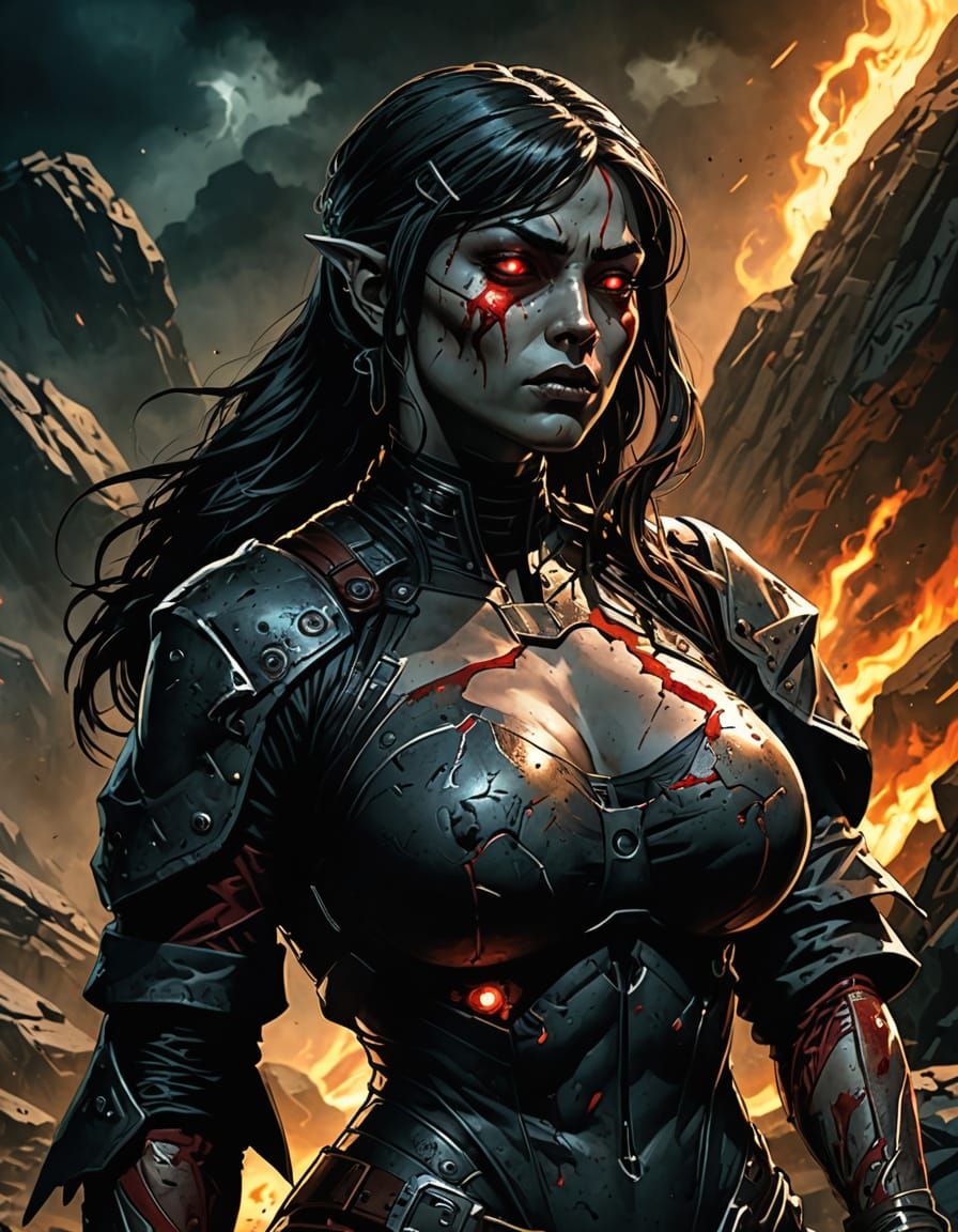 Gritty Comic Book Art of a Defiant Young Heroine