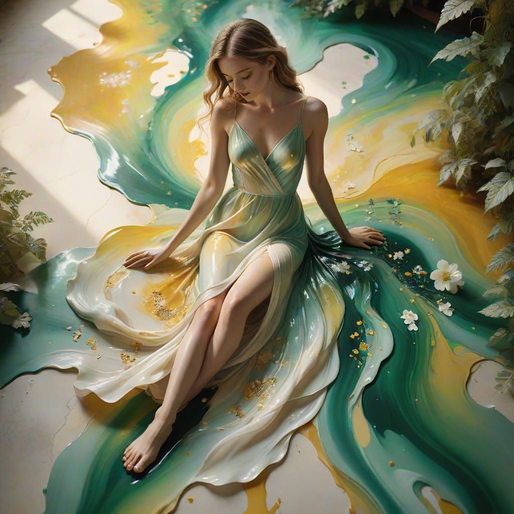 Surreal Fine Art Portrait in Opalescent Hues