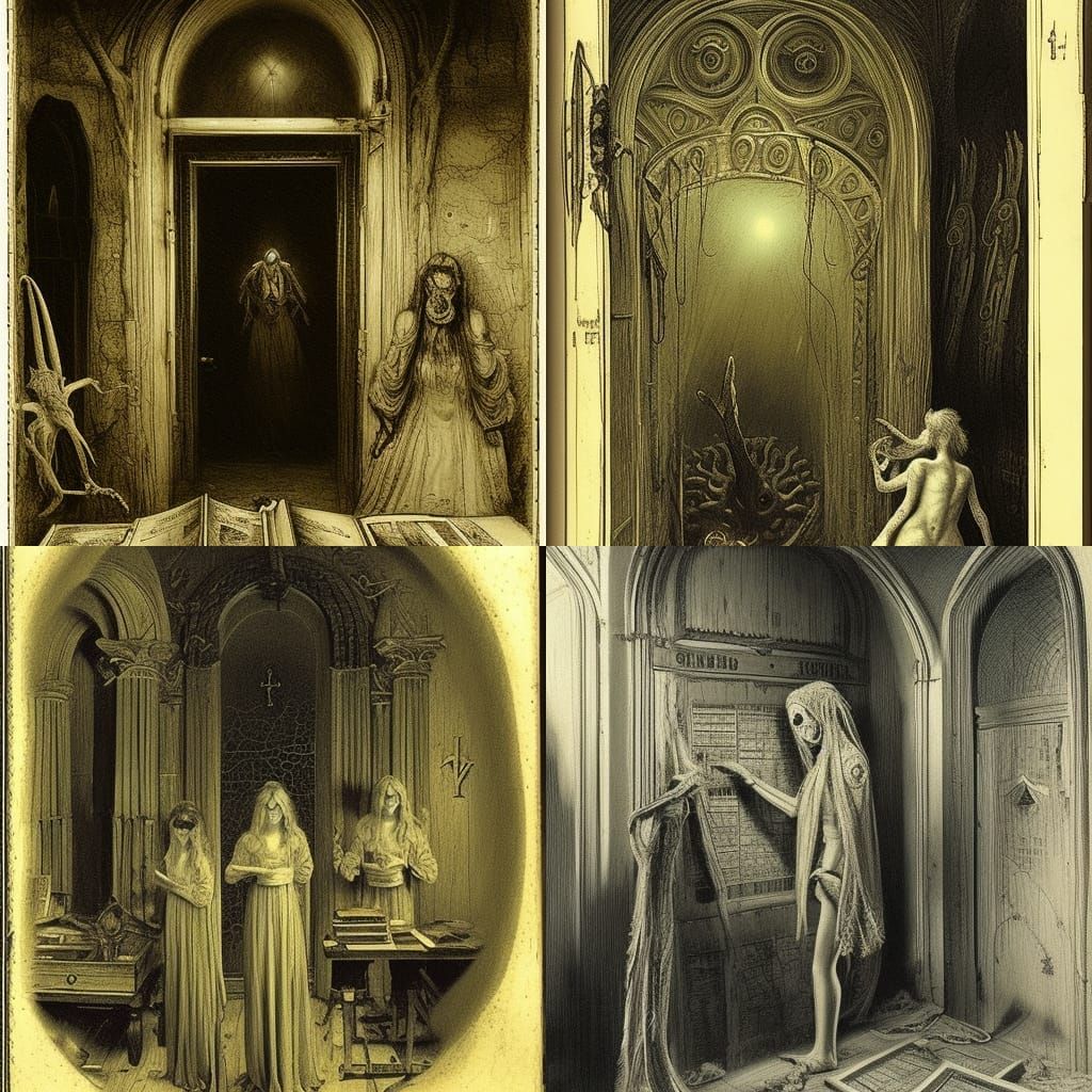 Occult Map Reveals Hell Gate with Twin Demons