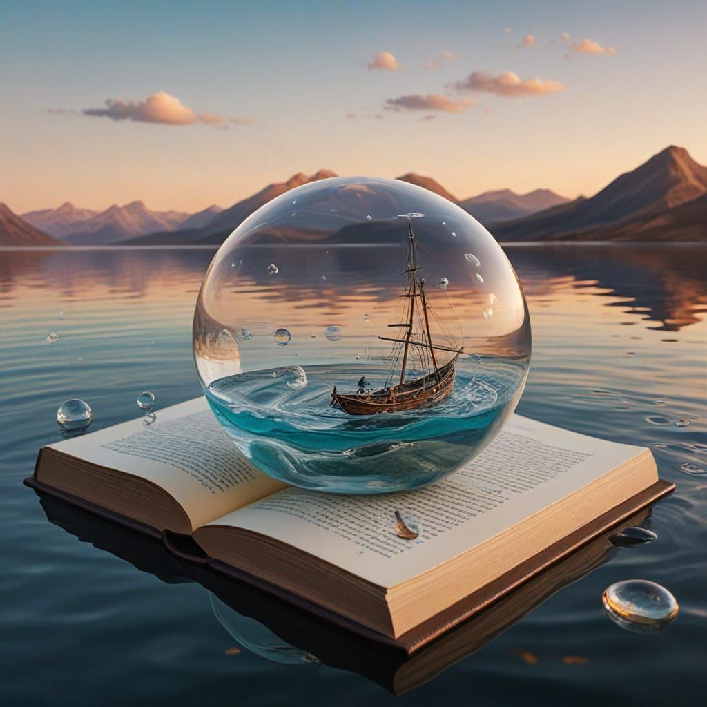 Surreal Bubbles Encapsulating Miniature Dreamscapes