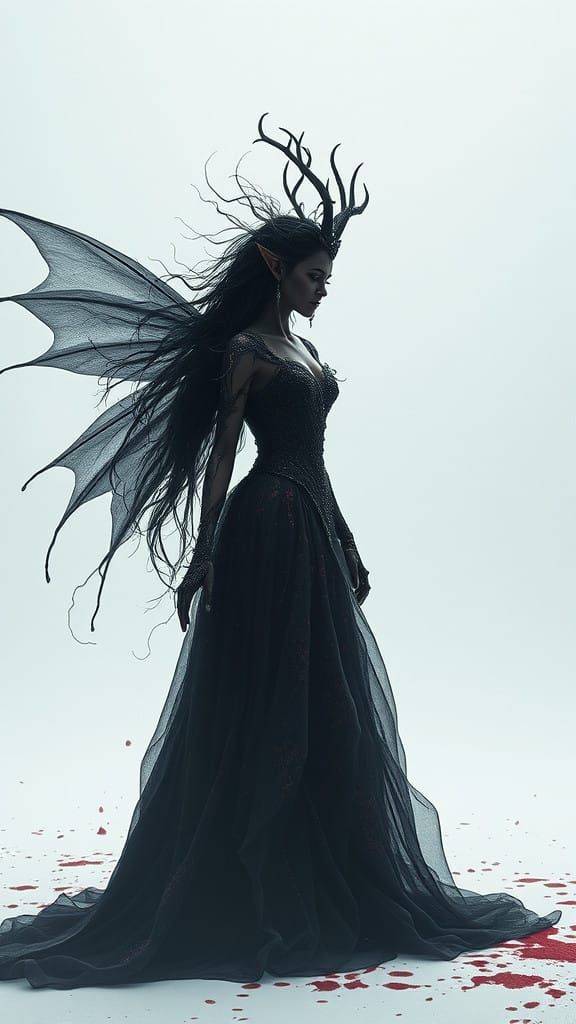 Fae Queen Vanishes into White Abyss, Bloodstained Regalia