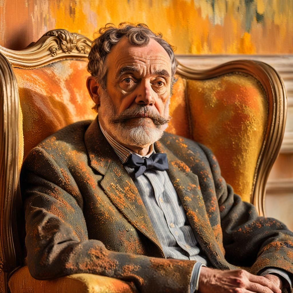 Impressionist Portrait in Golden Light