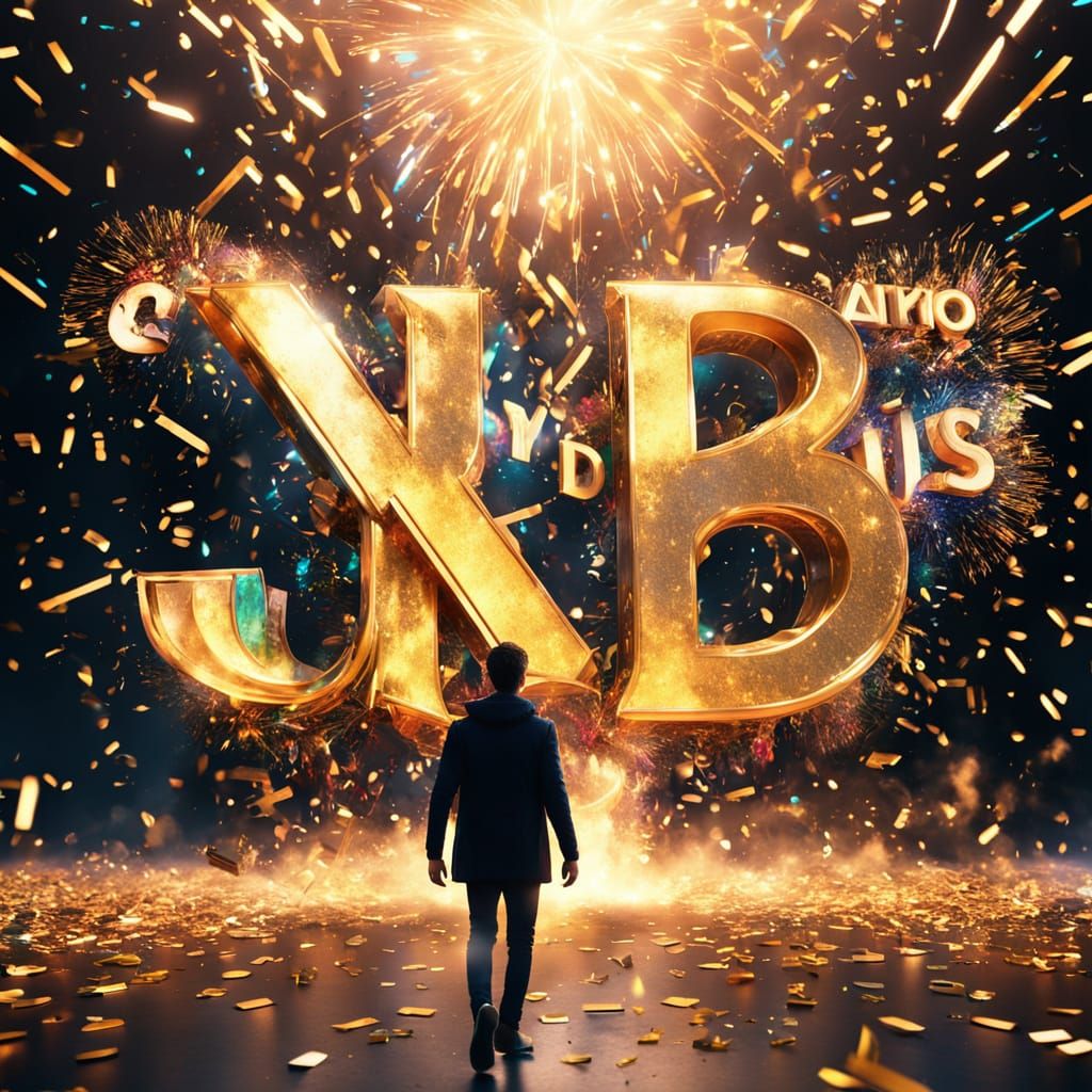 Vibrant Digital Art: Glowing Screen on Stage