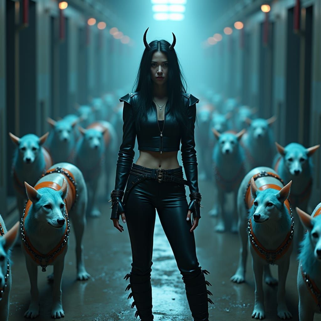 Demon in Leather Commands Sissies in Gothic Prison