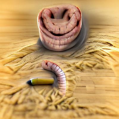 Realistic 3D Maggot Face in 8K