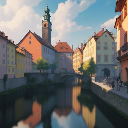 Colorful Character in Vibrant Splash Art Style