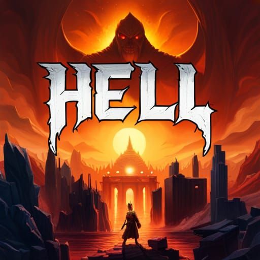 DOOM Eternal Inspired Digital Painting Scene