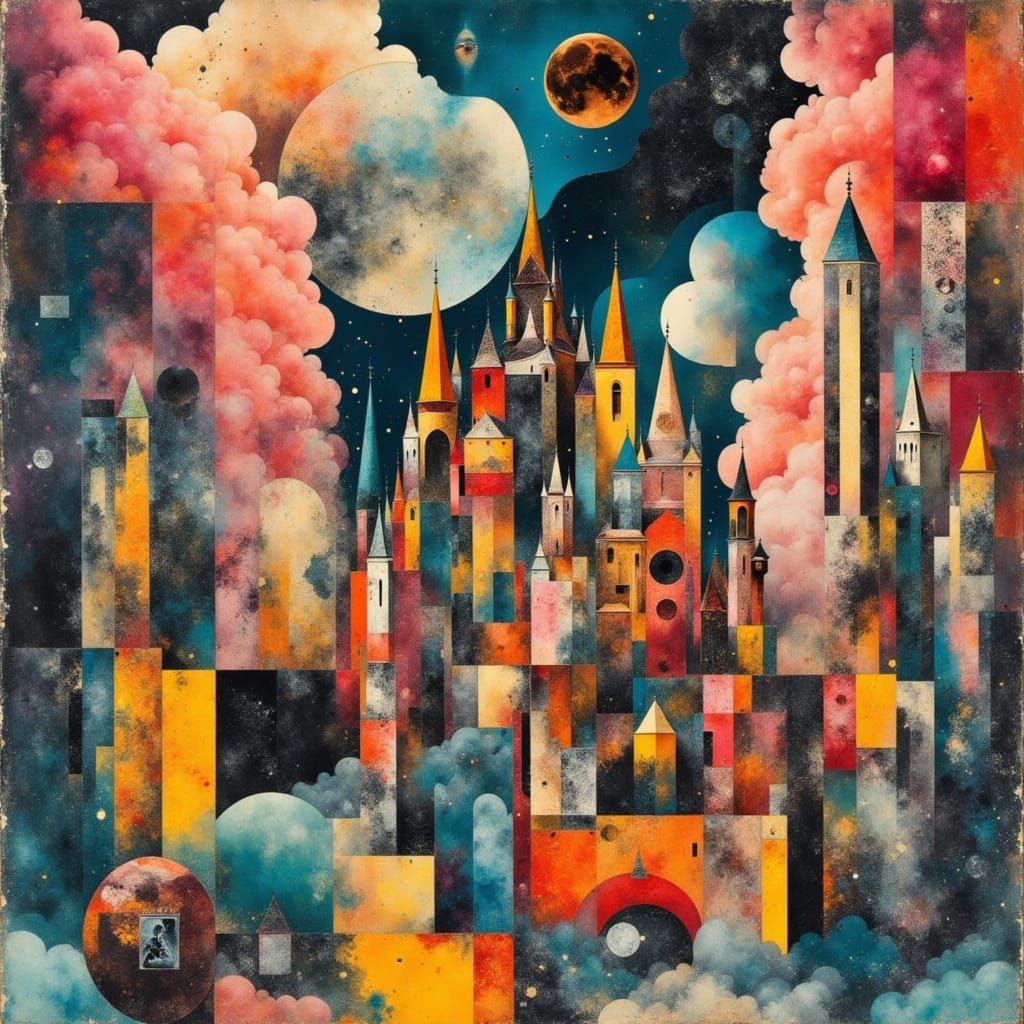 Psychedelic Dungeons Floating in Dreamscapes