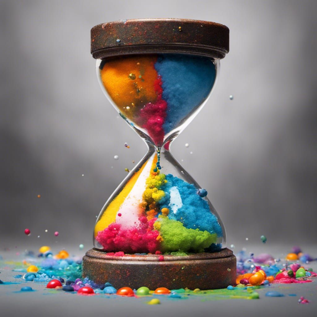 Paintball Explosion in Hourglass: Graffiti Art