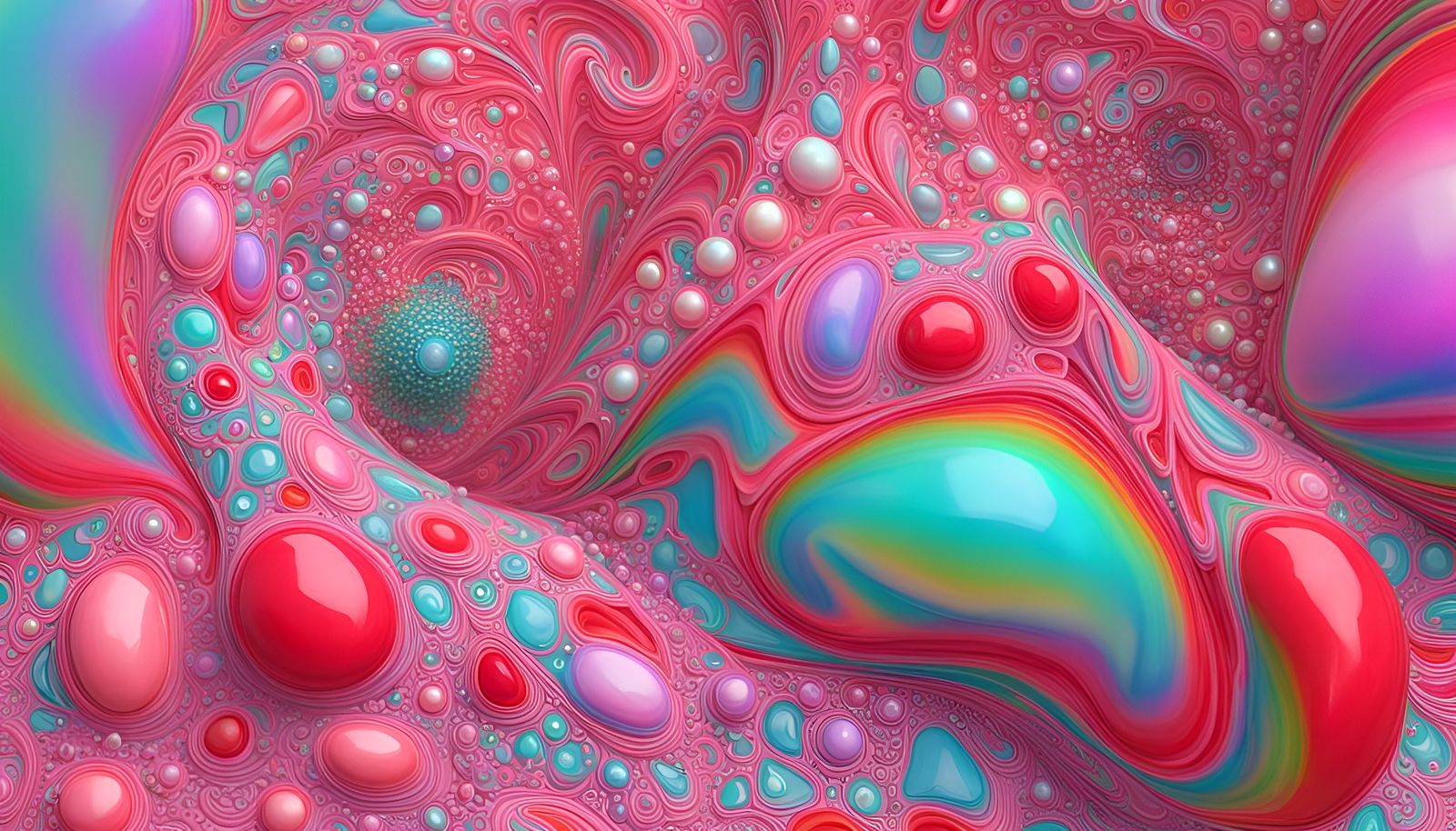 Psychedelic Ethereal Abstract with Biopunk Glow