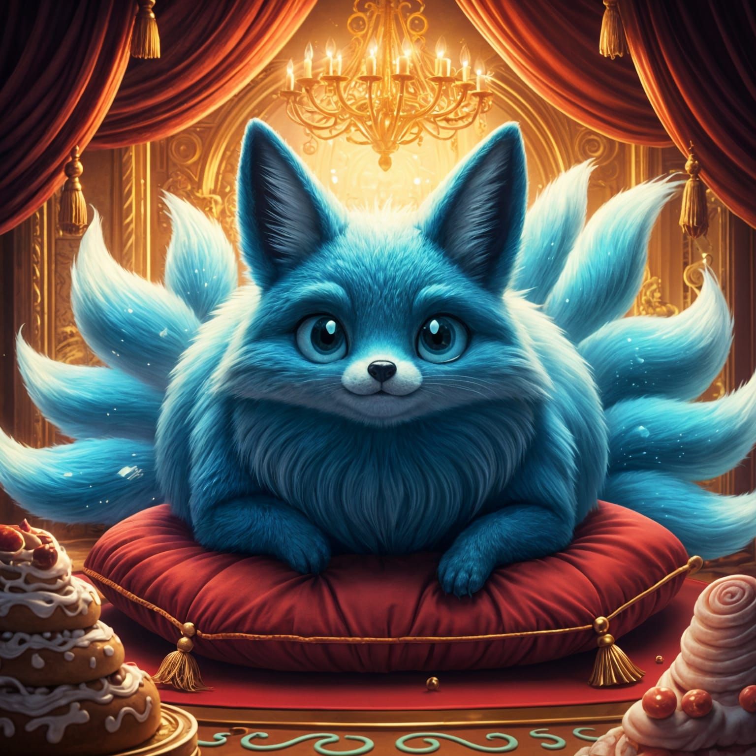 Cosmic Fox Basks in Luxurious Glory