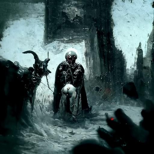 Intense Horror Scene in Gothic Style