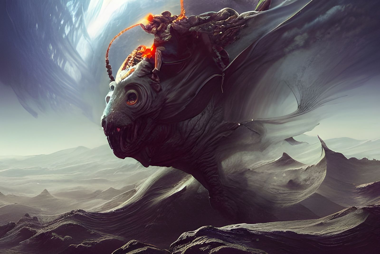 Morbius on Mobius Strip in Detailed Matte Painting