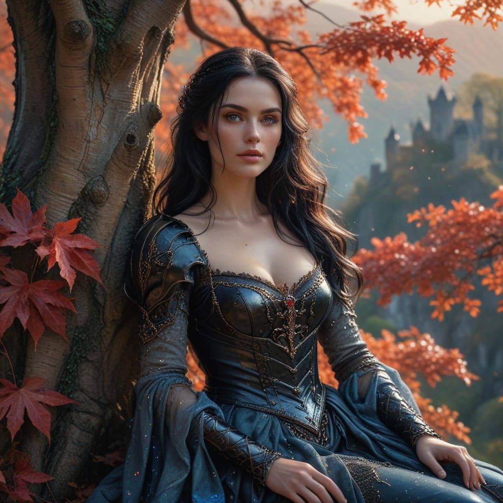 Vampire King Rohr Overlooking Irish Castle Ruins