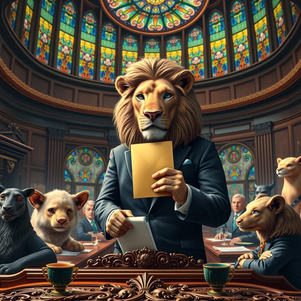 Regal Lion Resigns from Board of Directors in Opulent Style