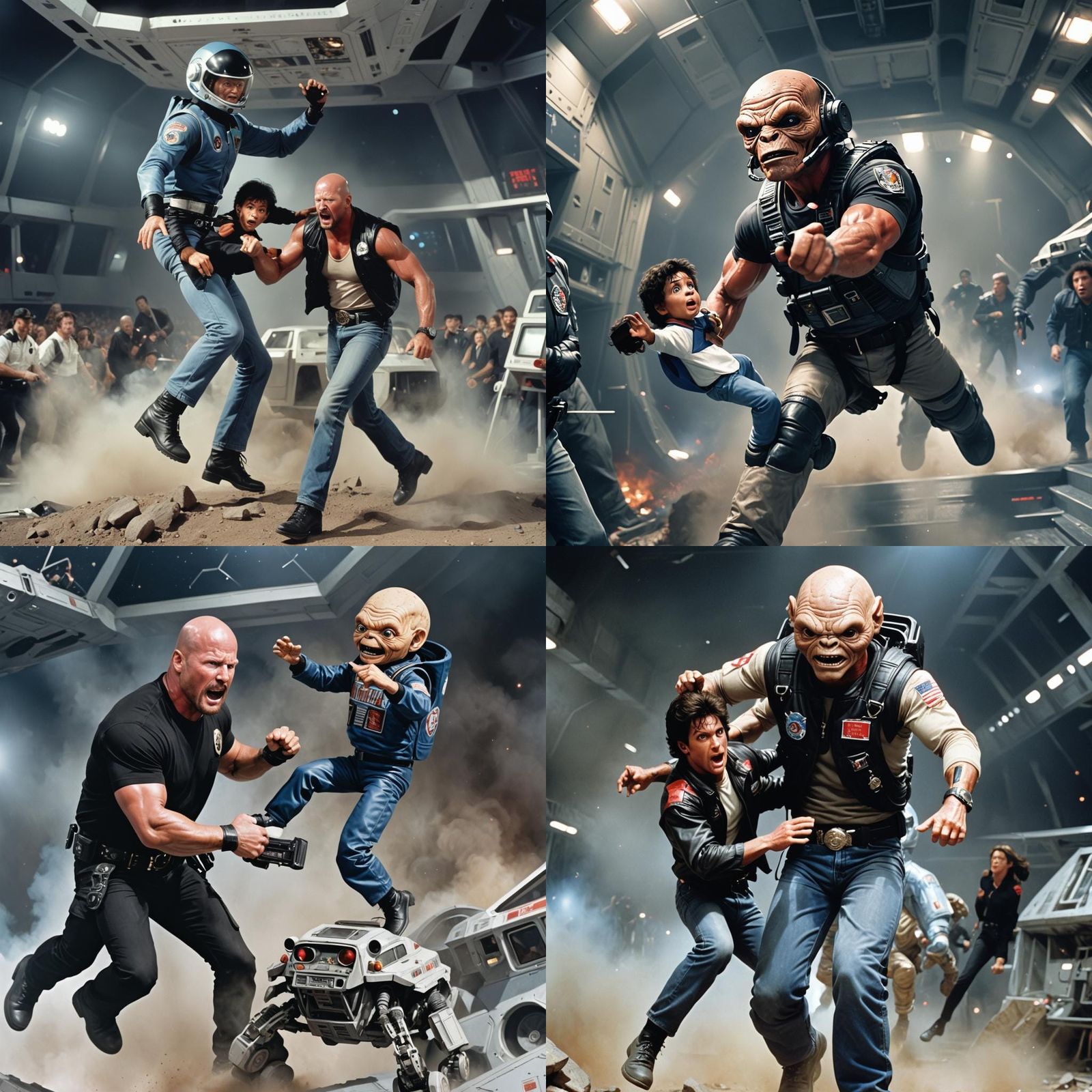Stone Cold Steve Austin vs E.T., Michael Jackson Arrival