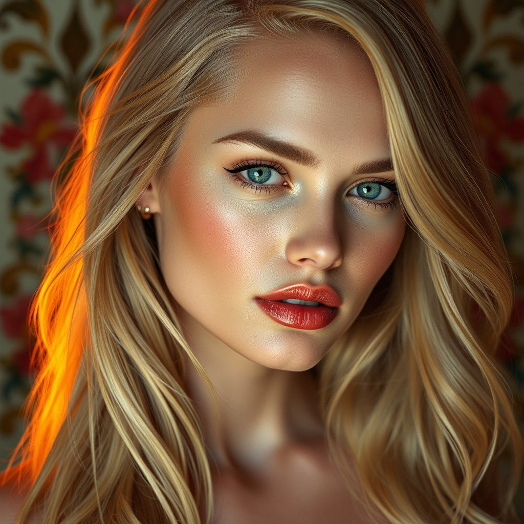 Blonde Beauty: An Art Nouveau Digital Portrait