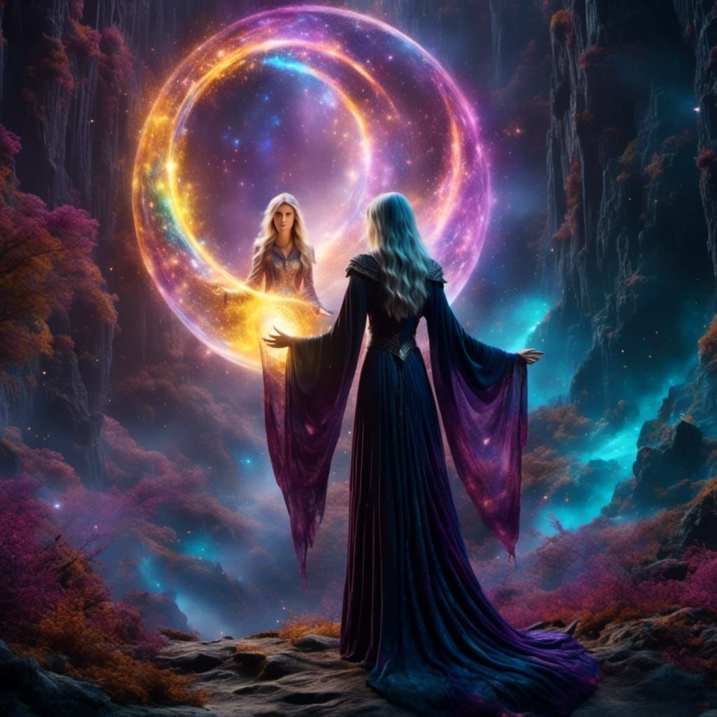 Epic Wizard Opens Magic Portal: Digital Matte Painting