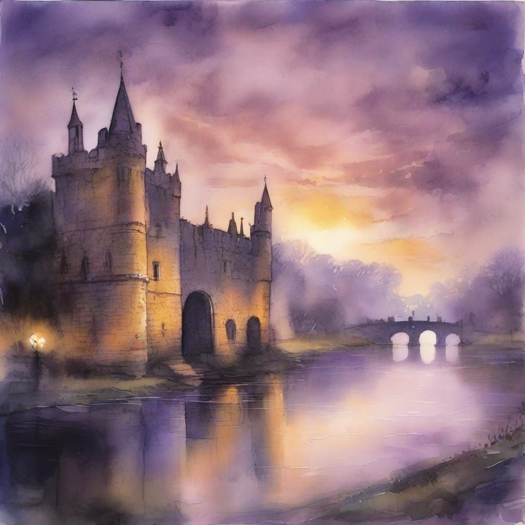 Gothic Medieval Gatehouse Amidst Ancient Ruins